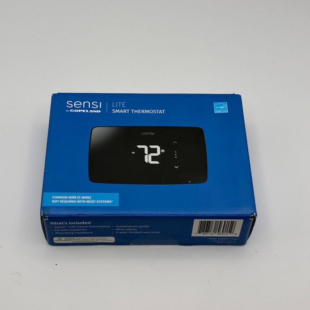 Sensi Lite Smart Thermostat Unisex OS Black ST25U Wi-Fi Programmable C-Wire Free